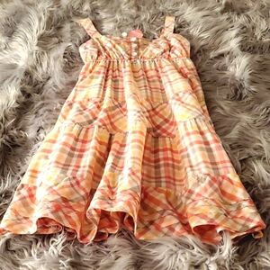 Y2K- NWT 🍑 Peach Plaid Dress